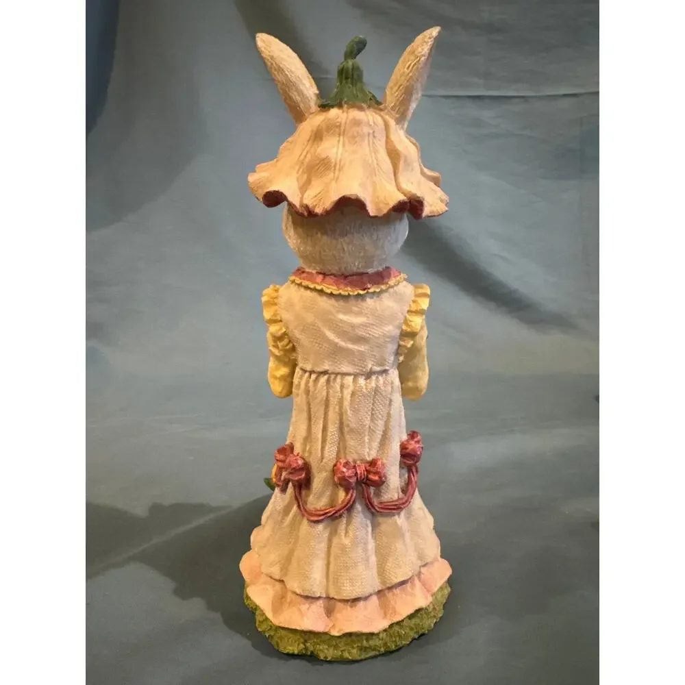 Vintage Resin Easter Bunny Girl Figurine 9